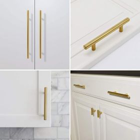 30 Pack Cabinet Handles Brass Gold Cabinet Pulls 4 Inch Hole Center Drawer Pulls Modern Bar Dresser Handles for Bathroom Kitchen Bedroom
