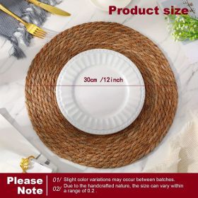 Round Placemats Set Of 30, Natural Water Hyacinth Place Mats