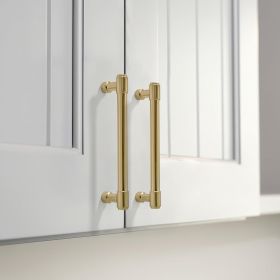 10-Pack 5 Inch(128mm) Champagne Bronze Cabinet Handles Warm Brass Cabinet Pulls Gold Kitchen Cabinet Hardware for Cupboard Drawer Pulls Dresser H
