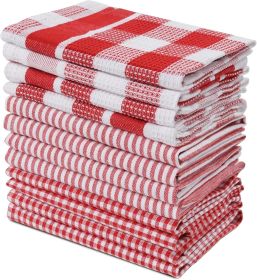 100% Cotton Kitchen Dish Cloths, Ultra Soft Absorbent Quick Drying Dish Towels, Multiweave Wash Cloths Dish Towel Sets, 13x13 Inches, 12 Pack - R