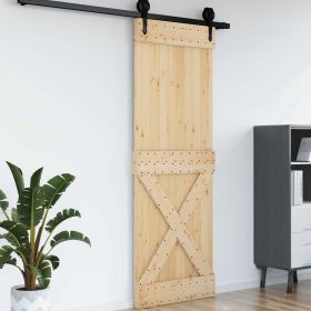 Door NARVIK Natural 31.50 x 82.68 in Solid Pine Wood